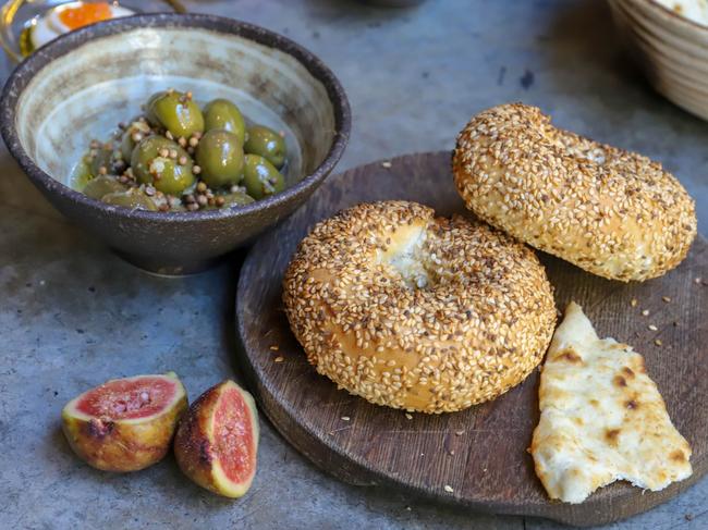 Koulouri and green olives. Picture: Jenifer Jagielski