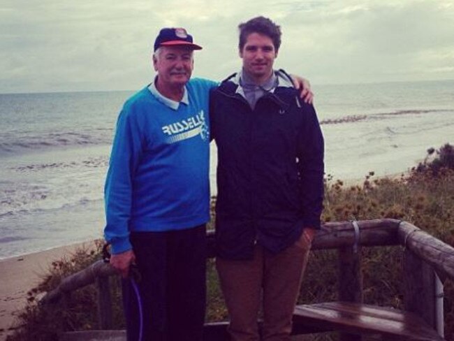 Jesse Hogan pictured with his father Tony Hogan. Source: Instagram