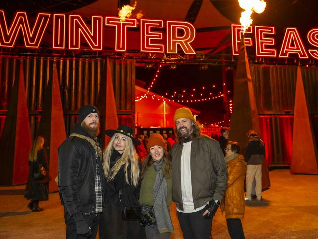 Martin Donnelly Veresk Dajana Lakic and Paul Donnelly at Winter Feast 2025. Picture: Caroline Tan