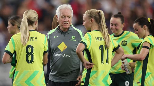 The Matildas following their loss to the United States on Tuesday. (Photo by Chris Coduto/Getty Images via AFP)