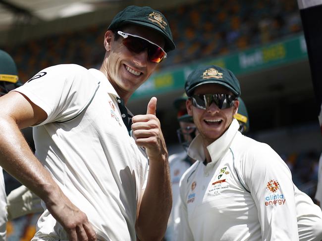 Pat Cummins and Steve Smith will lead the Aussies in the Ashes from next month. Picture: Ryan Pierse/Getty Images