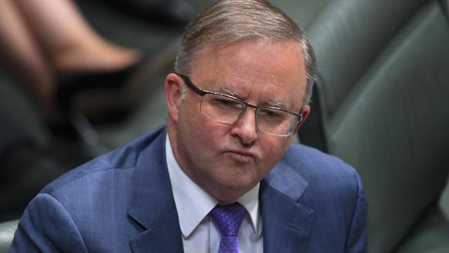 Anthony Albanese did not appreciate Prime Minister Scott Morrison’s recycling advice. Picture: AAP Image/Lukas Coch