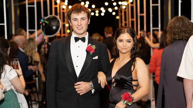 Georga Milson and Jess Walton at the year 12 St Hilda formal. Photo: Celeste Humphrey