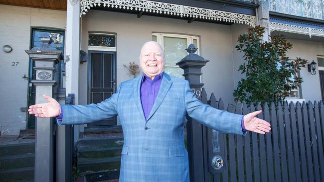 Bert Newton visits the Holden St, Fitzroy home where he grew up. Picture: Mark Stewart