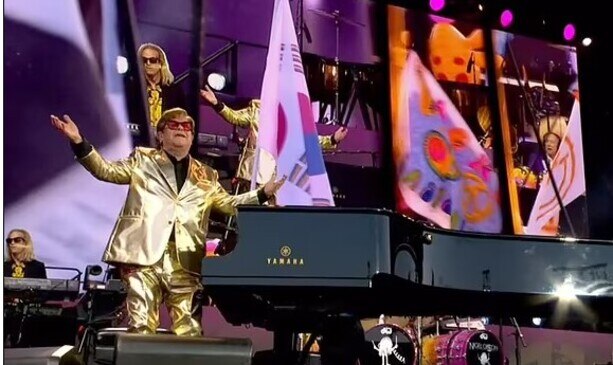 Sir Elton John closes Glastonbury in his festival swan song