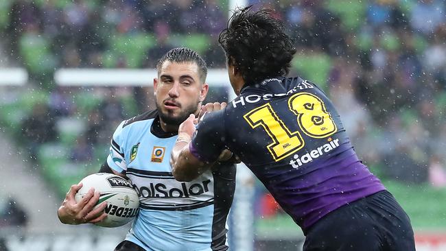Jack Bird of the Sharks in action.
