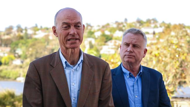 Treasurer Guy Barnett and Premier Jeremy Rockliff. Picture: Stephanie Dalton