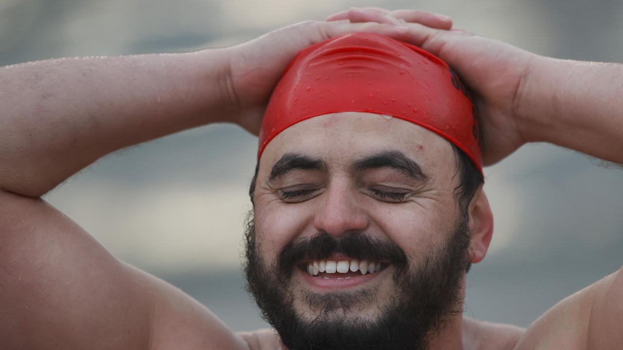 Dark Mofo Nude Solstice Swim 2024 at Long Beach Sandy Bay. Picture: Nikki Davis-Jones