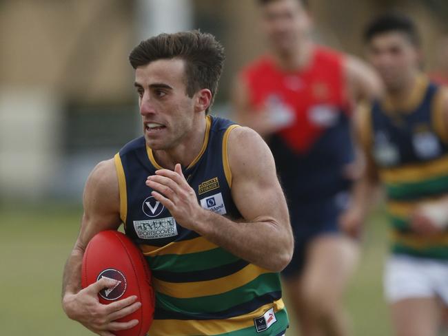 VAFA Premier football: Old Brighton v St Kevins. Billy Kanakis (St Kevins OB). Picture: Valeriu Campan