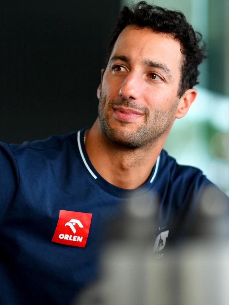 Daniel Ricciardo back at the track in Singapore. Photo by Rudy Carezzevoli/Getty Images.