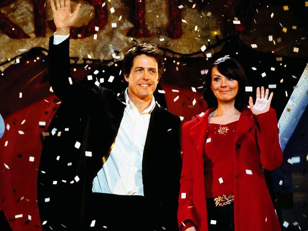 Hugh Grant and Martine McCutcheon in Love Actually. Picture: Supplied