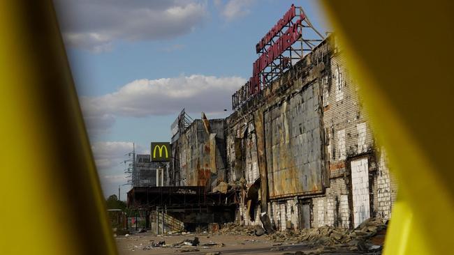 A view of the destroyed Fabrika shopping mall in the city of Kherson, Ukraine. Picture: AFP