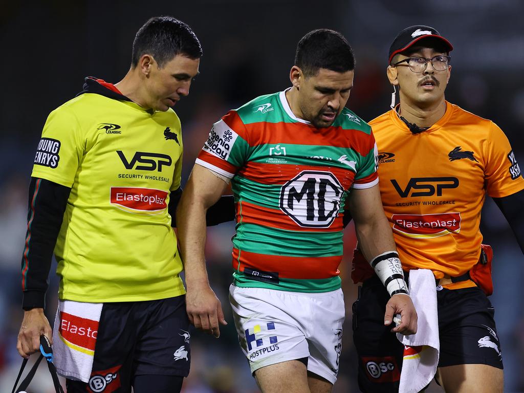 Cody Walker comes off due to concussion. Picture: Jeremy Ng/Getty Images