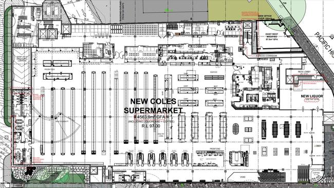 An architectural drawing of the redevelopment.