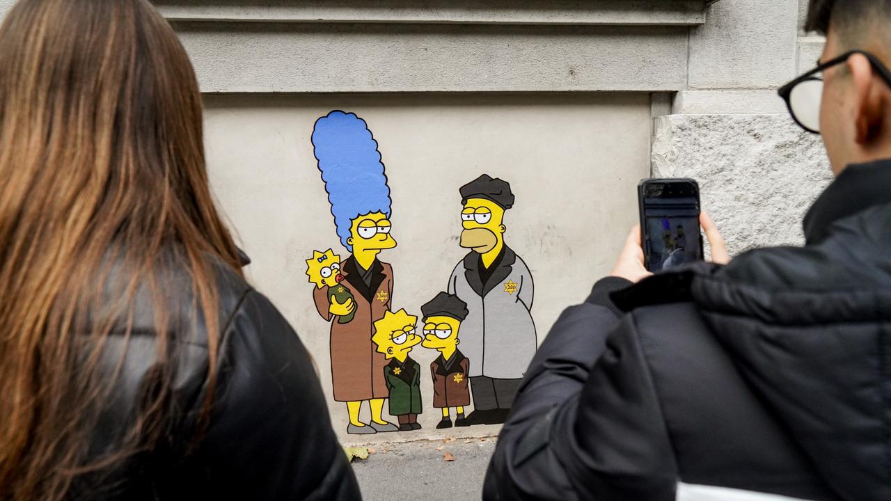 Palombo created two Simpson murals. Picture: Nicola Marfisi/AGF/Universal Images Group via Getty Images