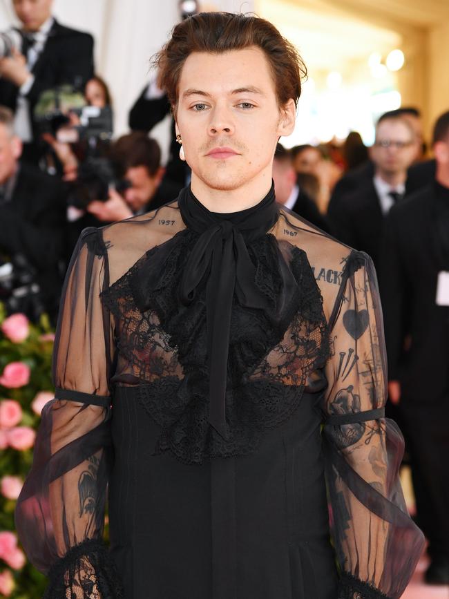 A Gucci-clad Harry Styles (with one pearl earring) looked tame by comparison. Picture: Getty Images 