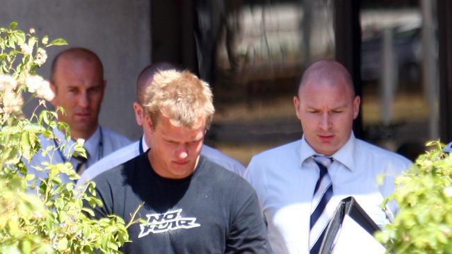 Volunteer firefighter Jarred Brewer outside Broadmeadows Police station, where he was charged starting bushfires.