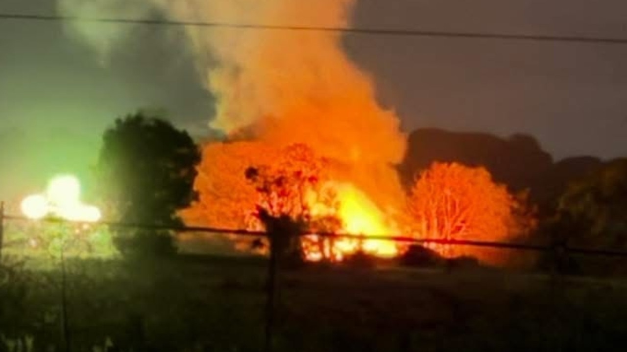 Hervey Bay home collapses after gutted by fire