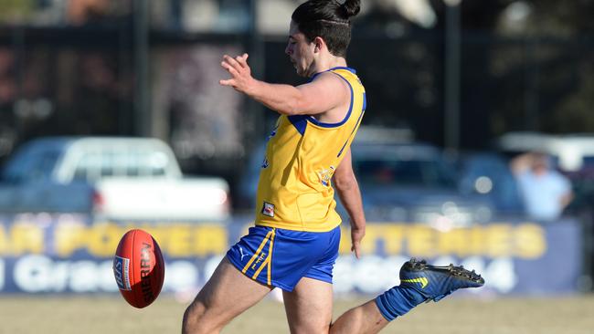 Jordan Marson nails a key goal for Noble Park.