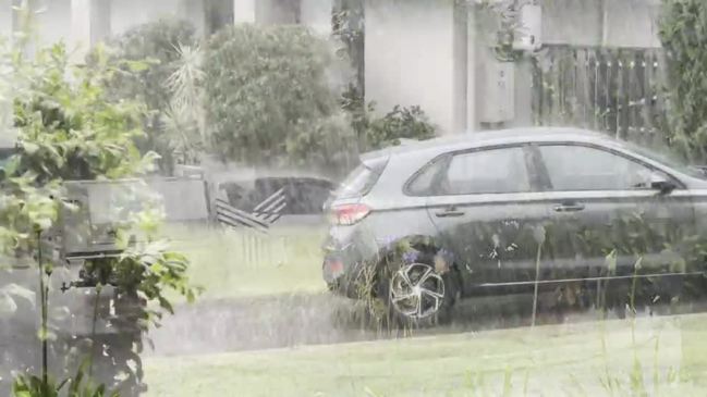 Heavy rain falls on the Sunshine Coast