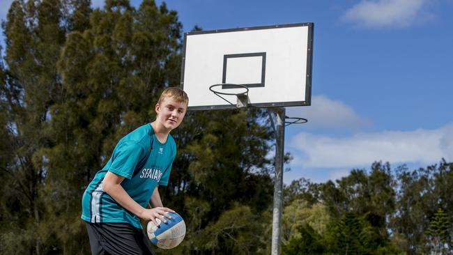 The Reece family have all made huge contributions to the North Gold Coast Seahawks basketball association. Dad Matt is a former professional player, daughter Charli is a rising star and they both coach brother/son Mitchell in the Seahawks rep team. Picture: Jerad Williams