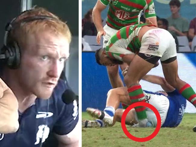 James Graham has erupted. Photo: Twitter and Fox Sports