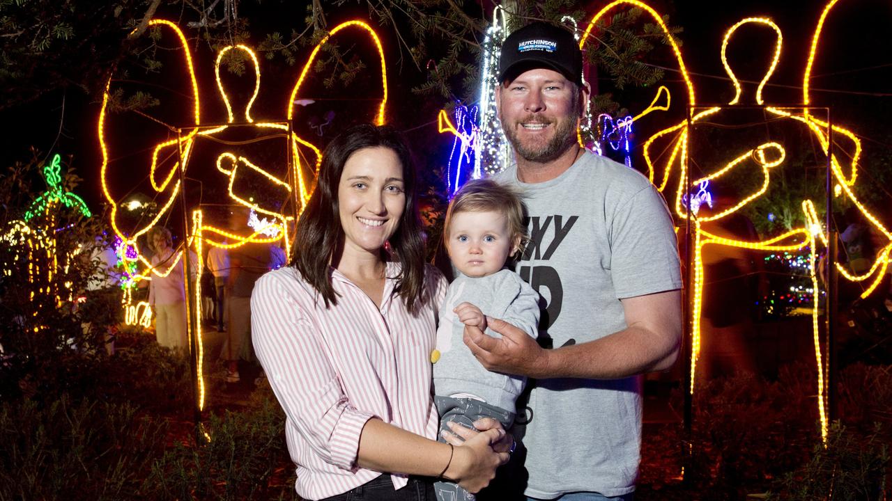 (left to Right) Lauren, Ava and Daniel Huth at Toowoomba's Christmas Wonderland. Saturday, 22nd Dec, 2018.