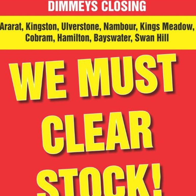 Dimmeys closing down sale is now on.