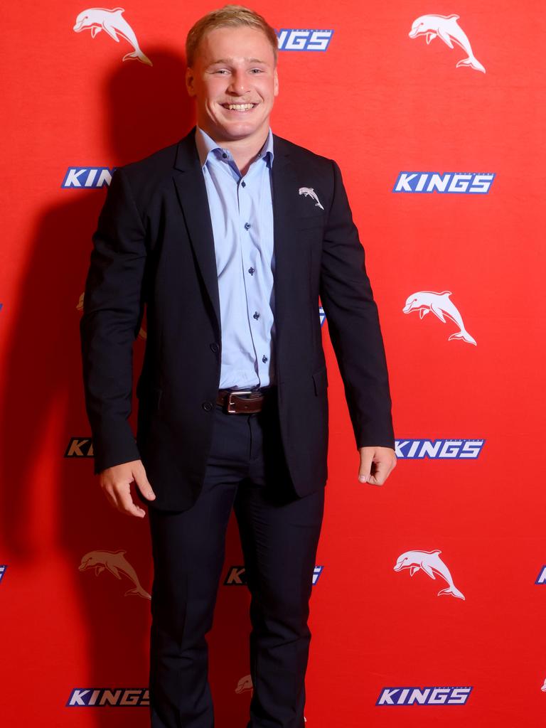 Max Plath at the Dolphins awards night on Thursday. Picture: Steve Pohlner