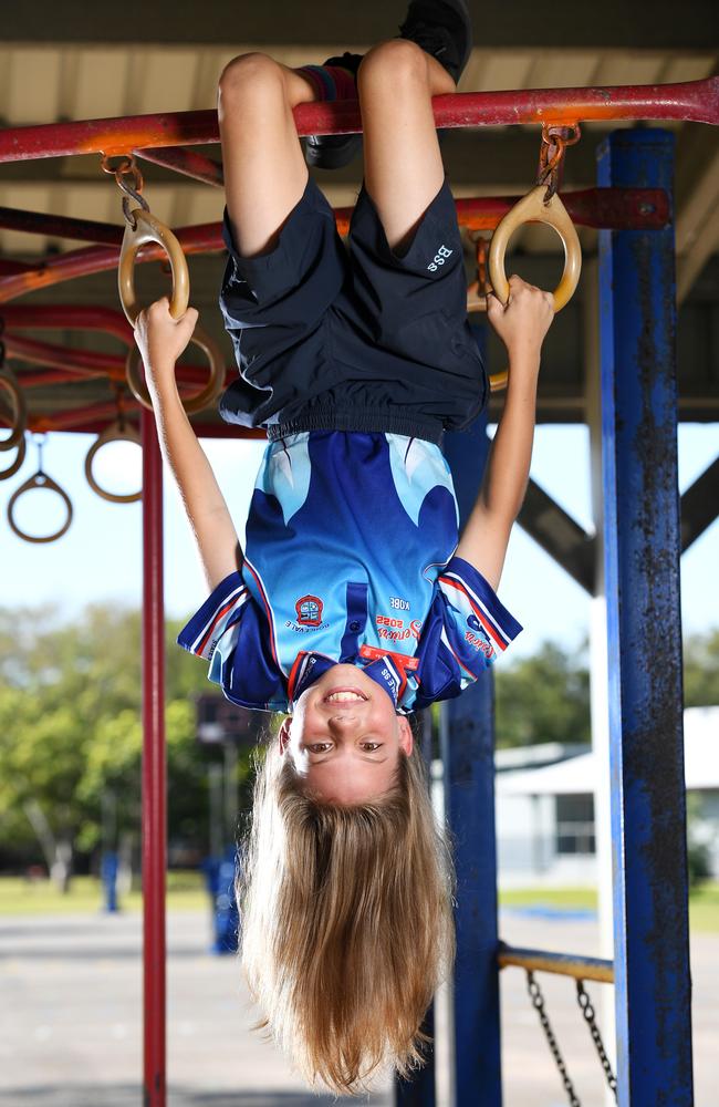 Bohlevale State School year 6 student, Kobe Chun Tie is growing his hair for the 'Ponytail Project' to raise funds for the Cancer Council. Picture: Shae Beplate.