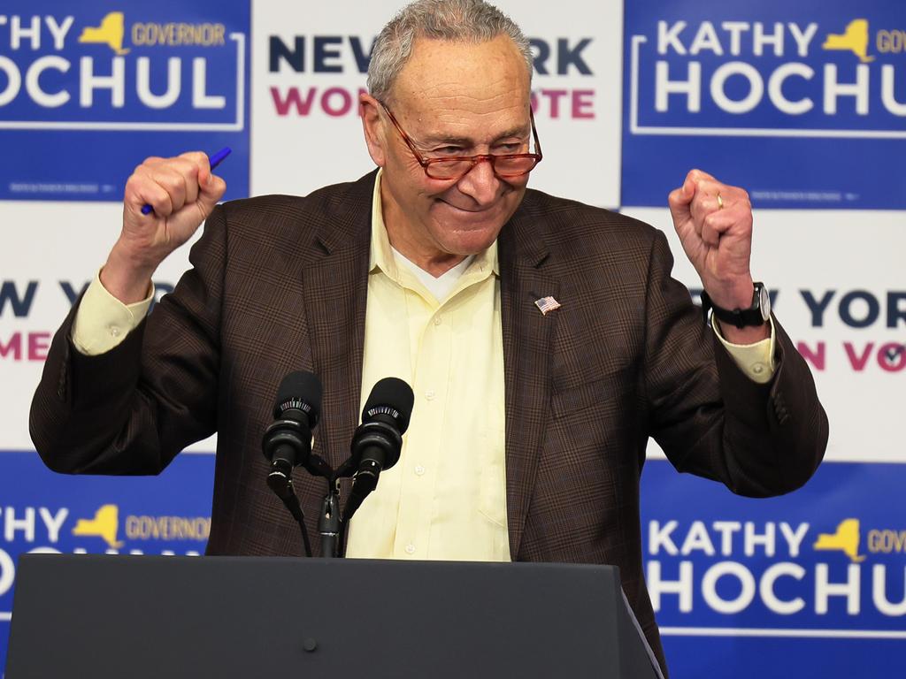 NEW YORK, NEW YORK - NOVEMBER 03: Senate Majority Leader Chuck Schumer (D-NY). Picture: Michael M. Santiago/Getty Images/AFP