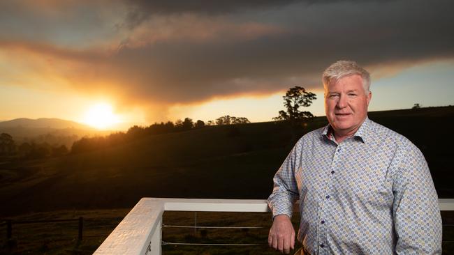 Independent candidate for Braddon Craig Brakey on his Sheffield farm. Picture: Grant Wells