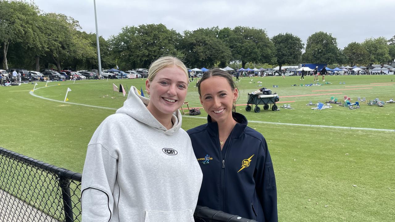 Ruby Francis and Halle Martin at the Ballarat Gift. Picture: Shane Jones.