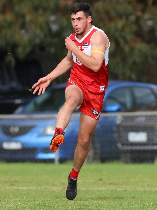 Nick Anastasi in action for Lalor. Picture: Hamish Blair