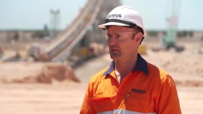 Whitsunday Mayor Andrew Willcox and Bravus Mining and Resources CEO David Boshoff at the Carmichael Mine ahead of its opening