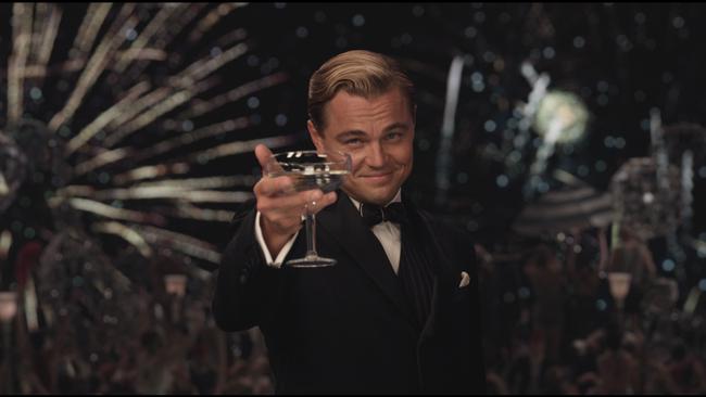 Leonardo DiCaprio playing the role of Jay Gatsby in Baz Luhrmann’s film.