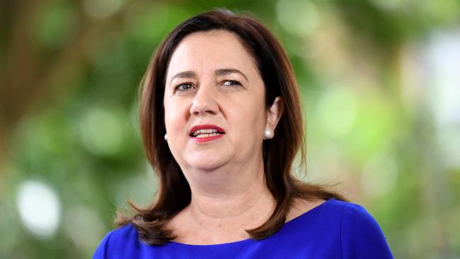 BRISBANE, AUSTRALIA - NewsWire Photos - FEBRUARY 17, 2021.Queensland Premier Annastacia Palaszczuk speaks during a press conference at Parliament House in Brisbane. Picture: NCA NewsWire / Dan Peled