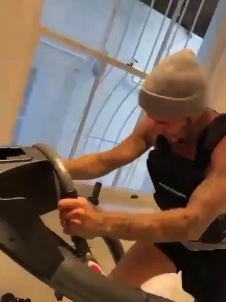 David Beckham has left fans 'trembling' in a new video. Picture: davidbeckham/Instagram