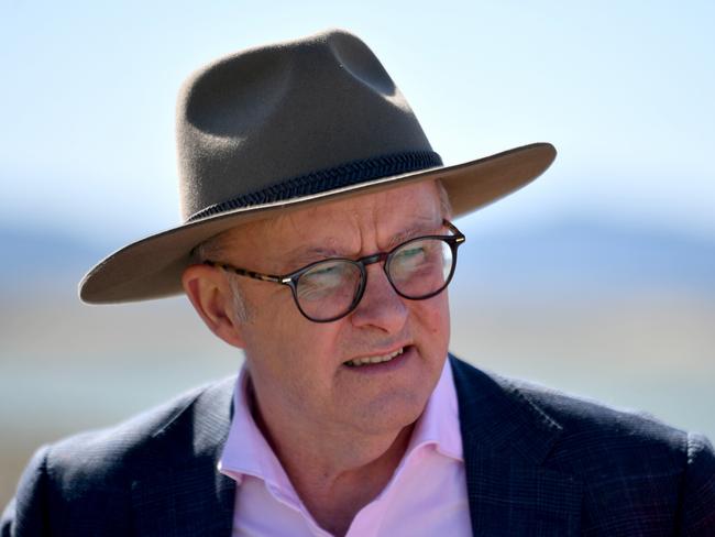 Prime Minister Anthony Albanese is in Townsville at Townsville Port. Picture: Evan Morgan