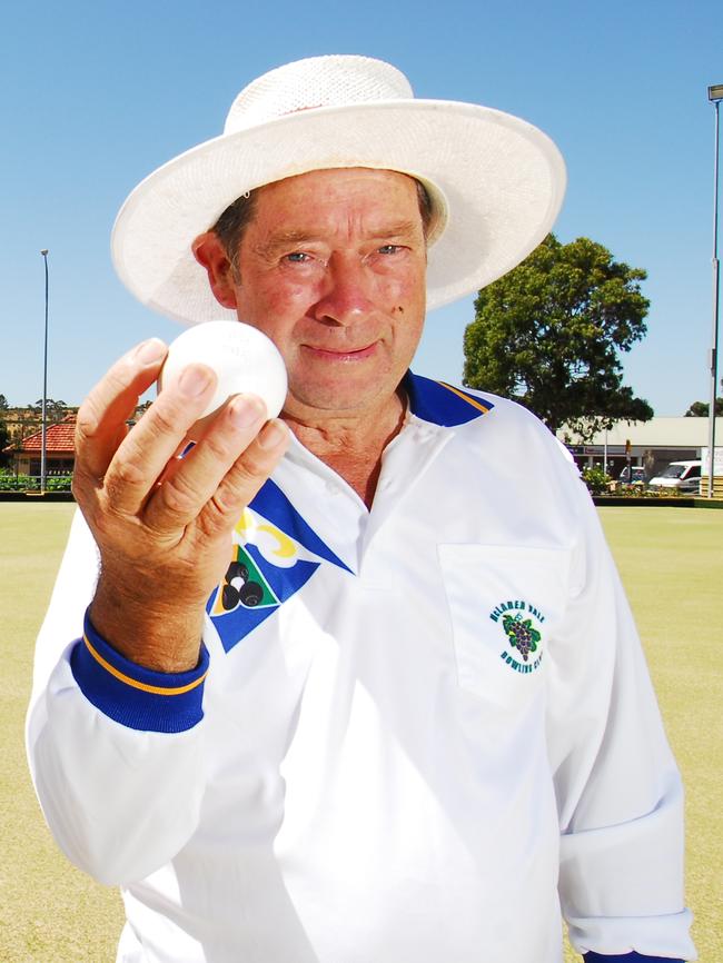 Mr Broadwood, pictured in 2009, and his wife were both active members of McLaren Vale Bowling Club. Picture: Helen Orr