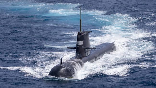 Royal Australian Navy Collins-class submarine HMAS Rankin. Picture: Getty Images