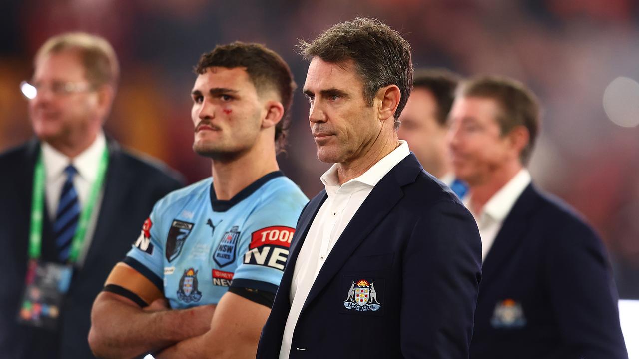 Nathan Cleary, Brad Fittler and Greg Alexander. Photo by Chris Hyde/Getty Images.