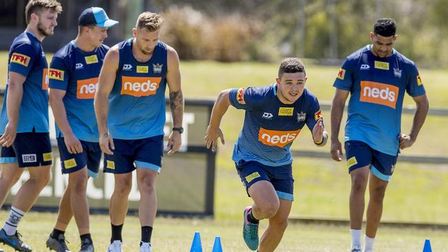 Ash Taylor, at pre-season training, Parkwood. Photo: Jerad Williams