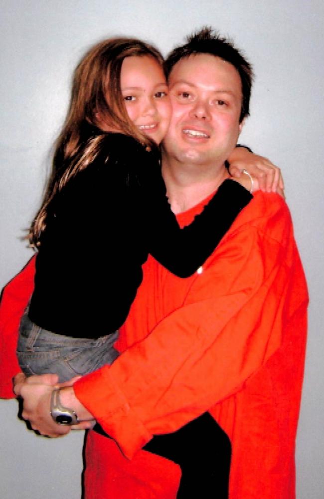 Jail visit: Killer Carl Williams and his ‘princess’, daughter, Dhakota. Picture: Supplied by Sunday Night