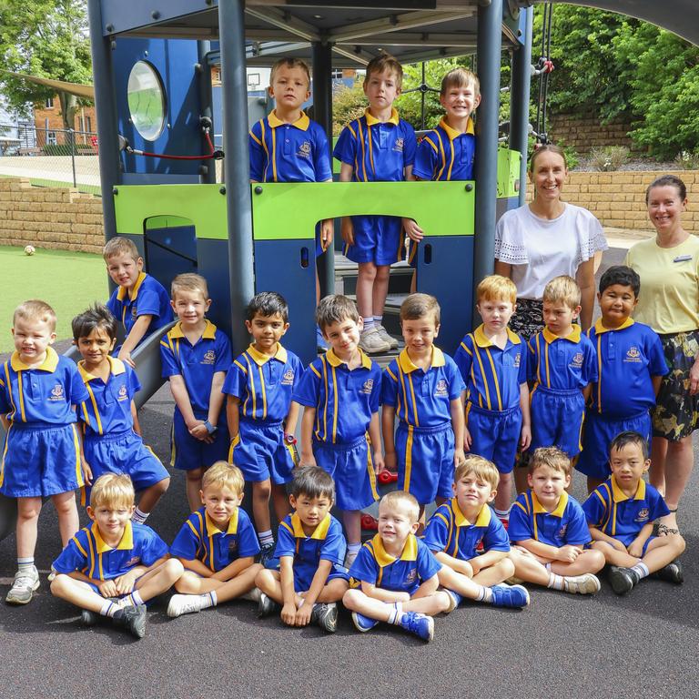 MY FIRST YEAR 2024: Toowoomba Grammar School Prep (back row, from left) Clarence, Angus, Thomas with Mrs Grills and Mrs Alexander, (middle row, from left) Luke, Sohaam, Andy, Maverick, Armaan, Isaac, Mac, Jack, Liam and Joshand (front row, from left) Vance, Charlie, Arthur, Patrick, Noah, Henry and Quinton.