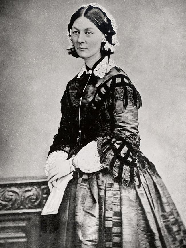 Florence Nightingale, the nurse who became famous for her work to save the injured during the war.