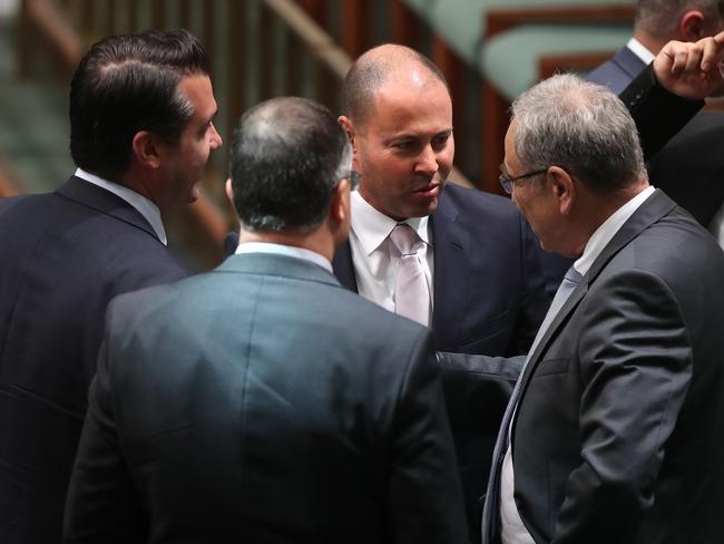 Treasurer Josh Frydenberg in the House of Representatives Chamber at Parliament House in Canberra. Picture: Kym Smith