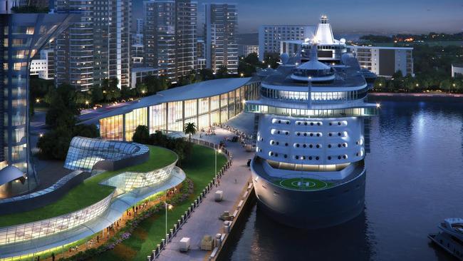 Artist impression from ASF of the Gold Coast cruise ship terminal.