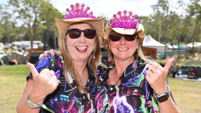 Michelle McEvoy and Nicole Jones at Gympie Music Muster. Picture: Patrick Woods.