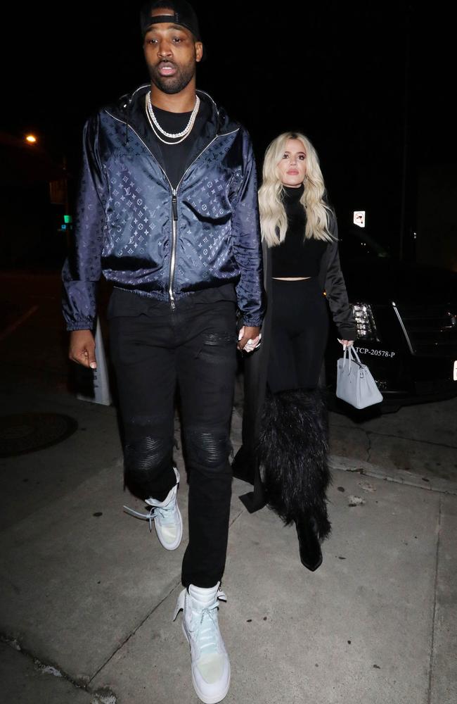 Tristan Thompson and Khloe Kardashian pictured together in Los Angeles on January 13. Picture: Hollywood To You/Star Max/GC Images